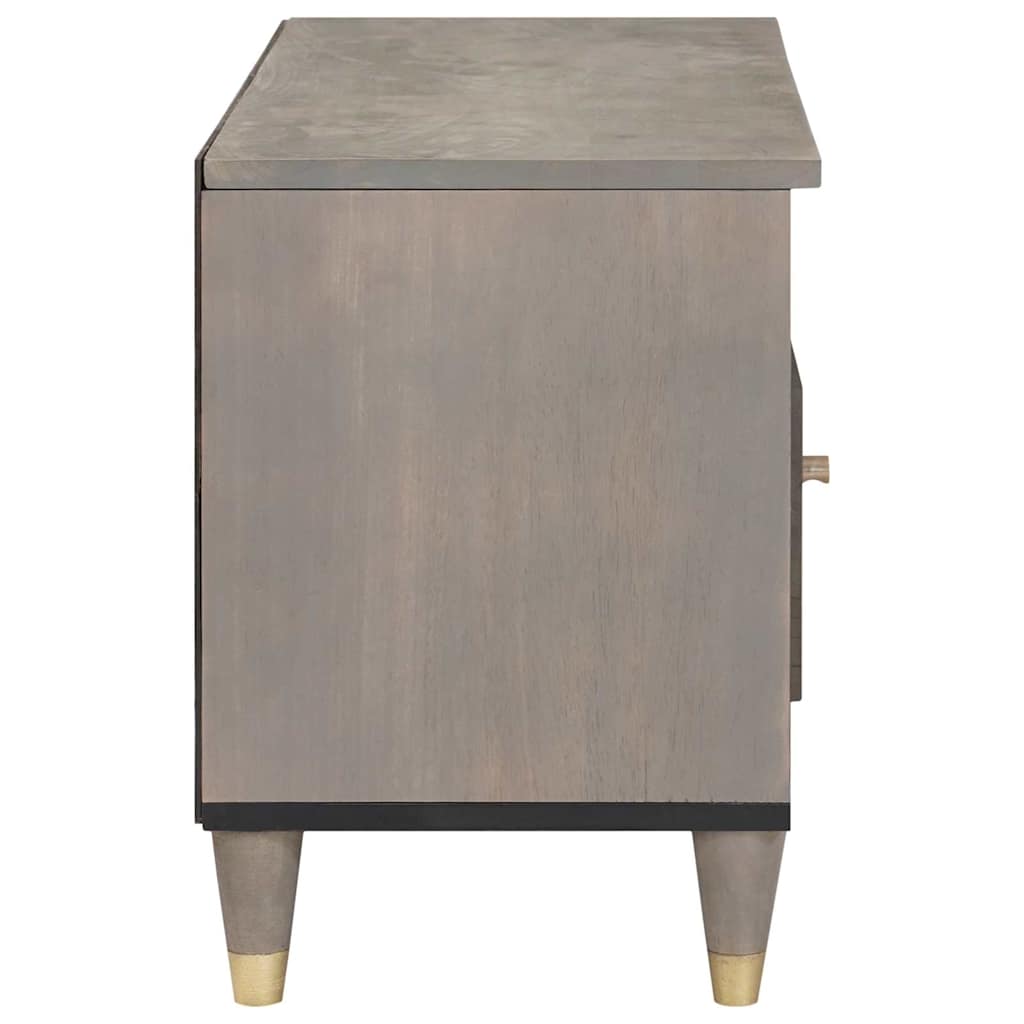 TV-kast met lade Grijs 80 x 33 x 46 cm Massief Mango Hout is nu te koop bij PeponiXL, paradijselijk wonen!
