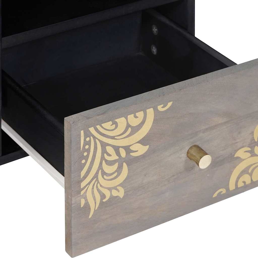 TV-kast met lade Grijs 100 x 33 x 46 cm Massief Mango Hout is nu te koop bij PeponiXL, paradijselijk wonen!