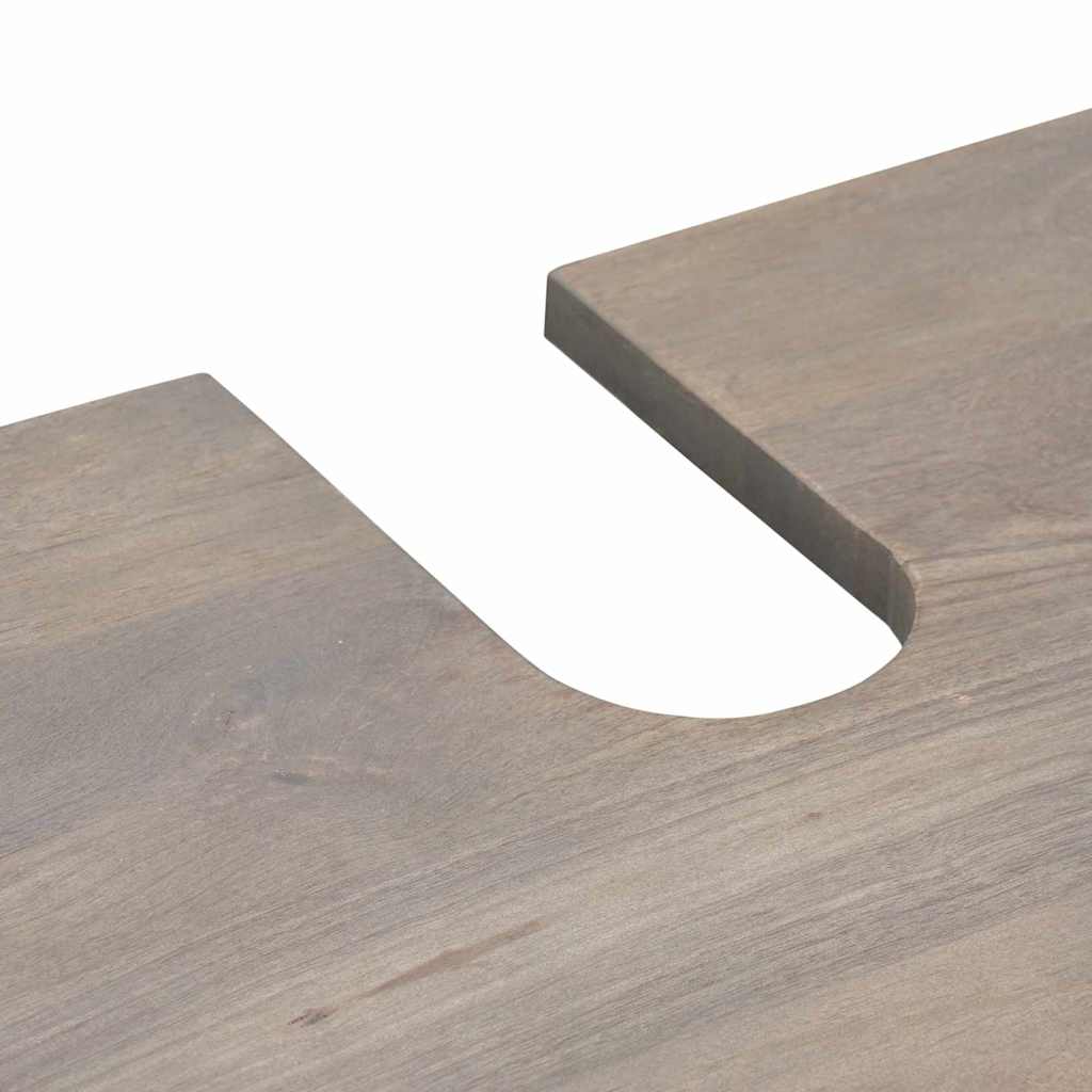 Wastafelkast Grijs 62 x 33 x 58 cm Massief Mango Hout is nu te koop bij PeponiXL, paradijselijk wonen!