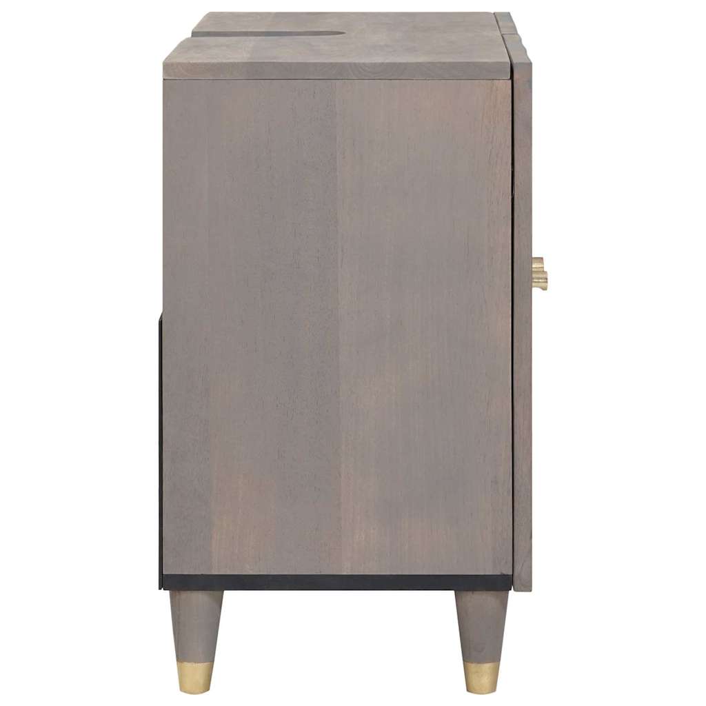 Wastafelkast Grijs 62 x 33 x 58 cm Massief Mango Hout is nu te koop bij PeponiXL, paradijselijk wonen!
