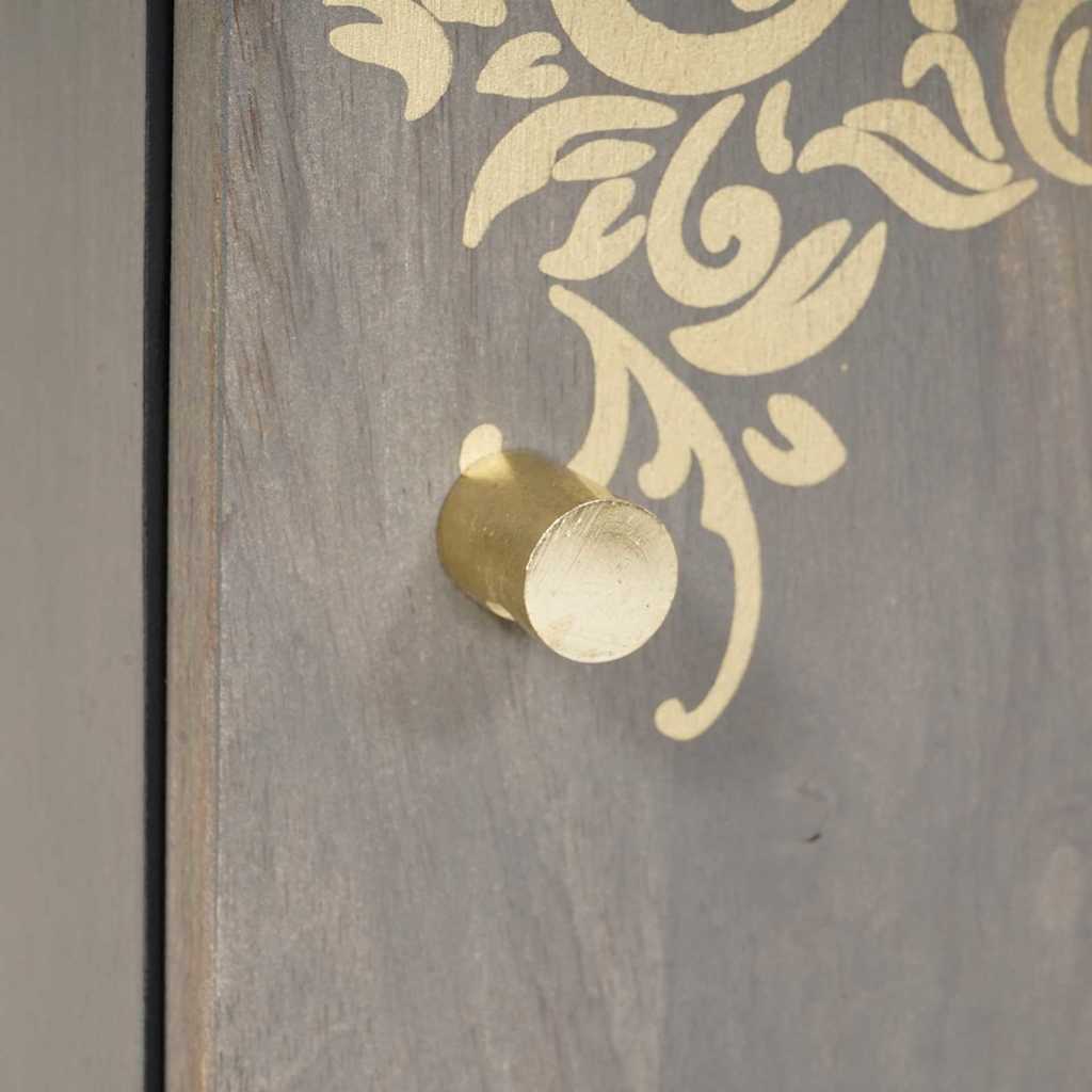 Wandkast met opslag Grijs 38 x 33 x 48 cm Massief Mango Hout is nu te koop bij PeponiXL, paradijselijk wonen!