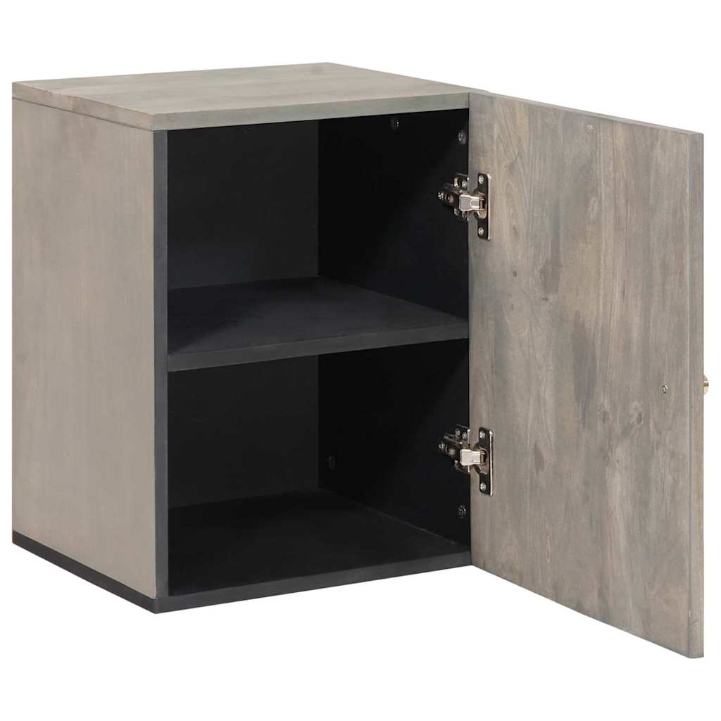 Wandkast met opslag Grijs 38 x 33 x 48 cm Massief Mango Hout is nu te koop bij PeponiXL, paradijselijk wonen!