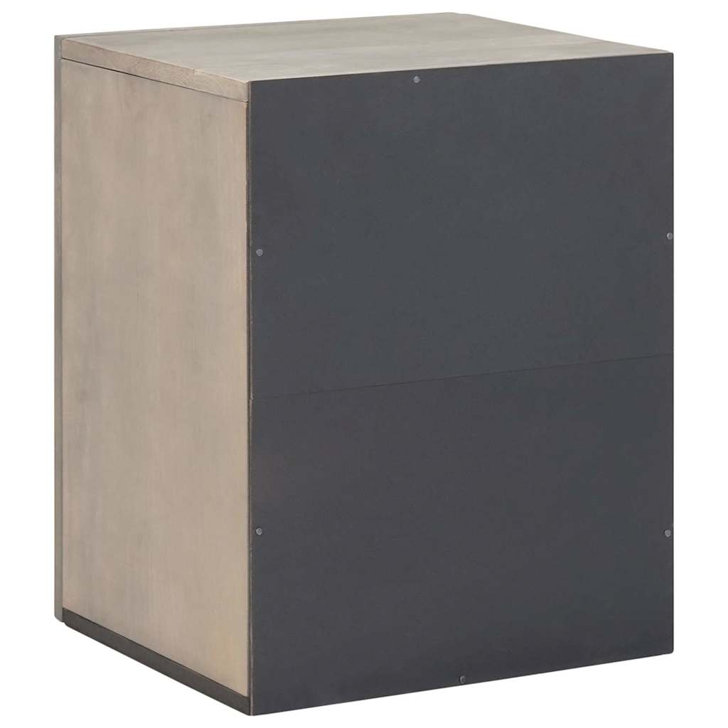 Wandkast met opslag Grijs 38 x 33 x 48 cm Massief Mango Hout is nu te koop bij PeponiXL, paradijselijk wonen!