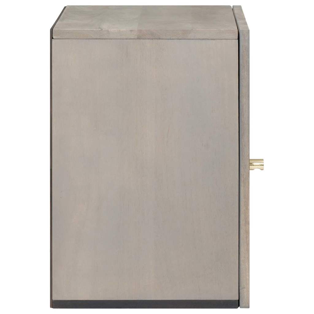 Wandkast met opslag Grijs 38 x 33 x 48 cm Massief Mango Hout is nu te koop bij PeponiXL, paradijselijk wonen!