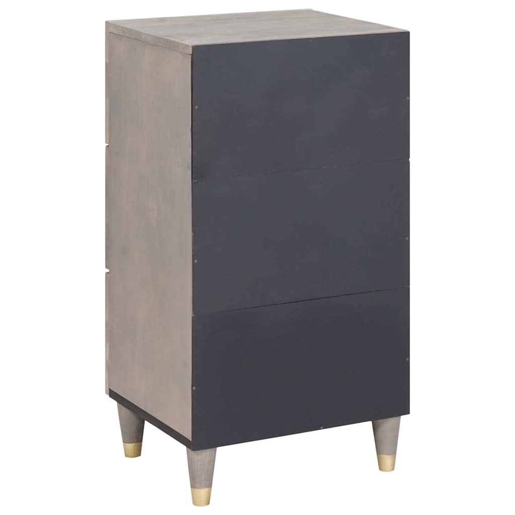 Dressoir Grijs en Goud 40 x 33 x 75 cm Massief Mango Hout is nu te koop bij PeponiXL, paradijselijk wonen!
