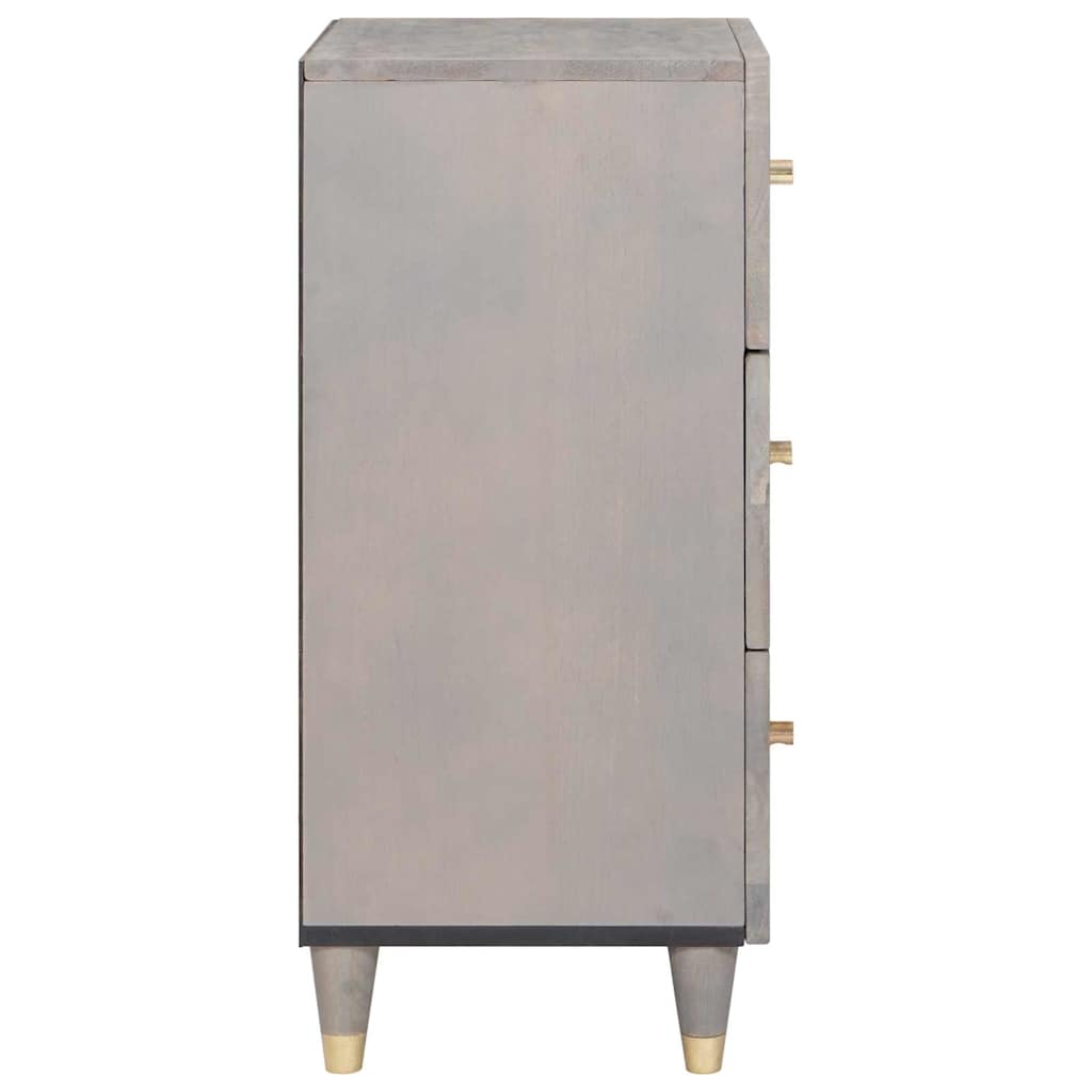 Dressoir Grijs en Goud 40 x 33 x 75 cm Massief Mango Hout is nu te koop bij PeponiXL, paradijselijk wonen!