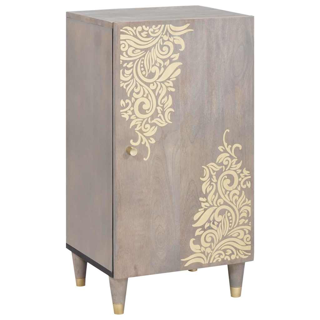 Dressoir Grijs en Goud 40 x 33 x 75 cm Massief Mango Hout is nu te koop bij PeponiXL, paradijselijk wonen!