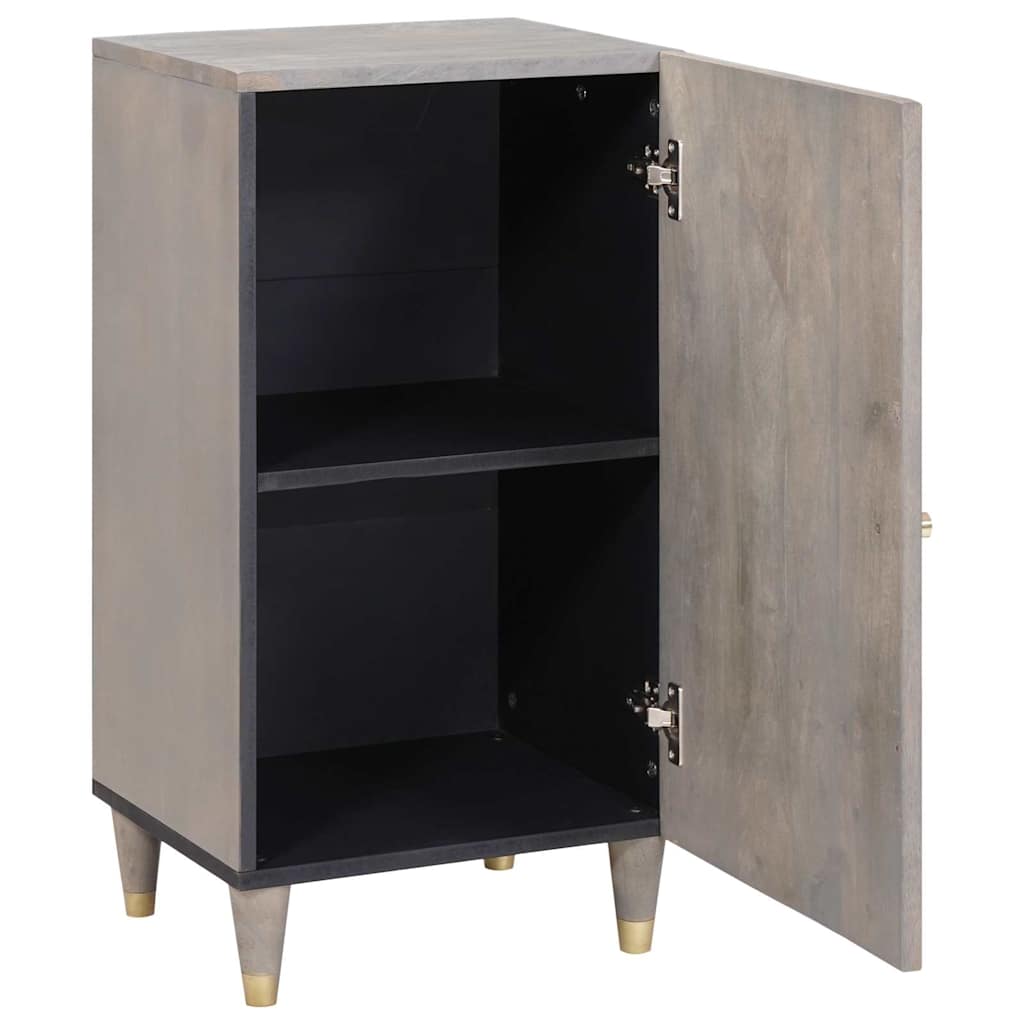 Dressoir Grijs en Goud 40 x 33 x 75 cm Massief Mango Hout is nu te koop bij PeponiXL, paradijselijk wonen!