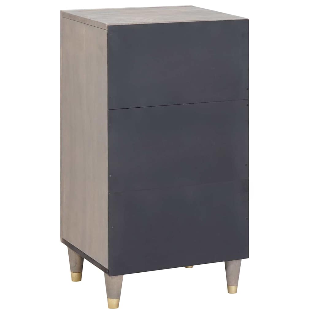 Dressoir Grijs en Goud 40 x 33 x 75 cm Massief Mango Hout is nu te koop bij PeponiXL, paradijselijk wonen!