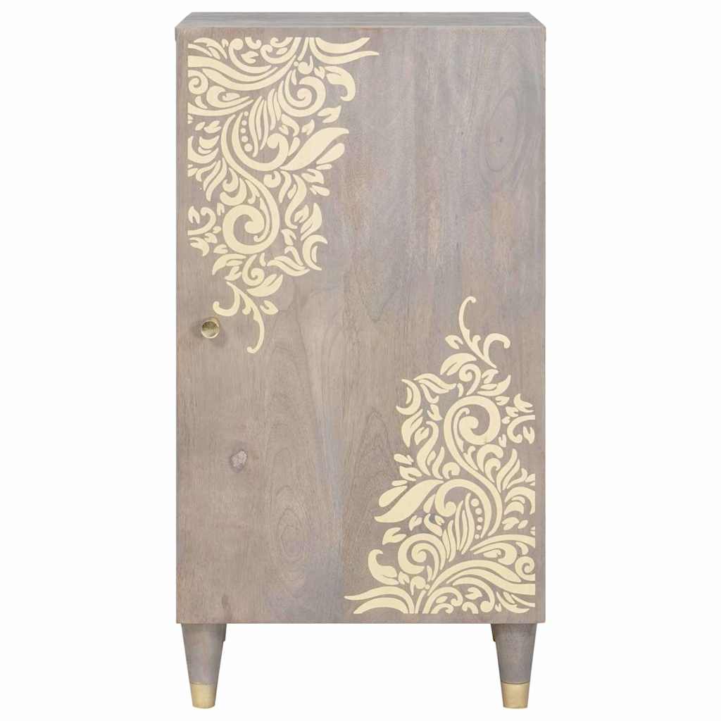 Dressoir Grijs en Goud 40 x 33 x 75 cm Massief Mango Hout is nu te koop bij PeponiXL, paradijselijk wonen!