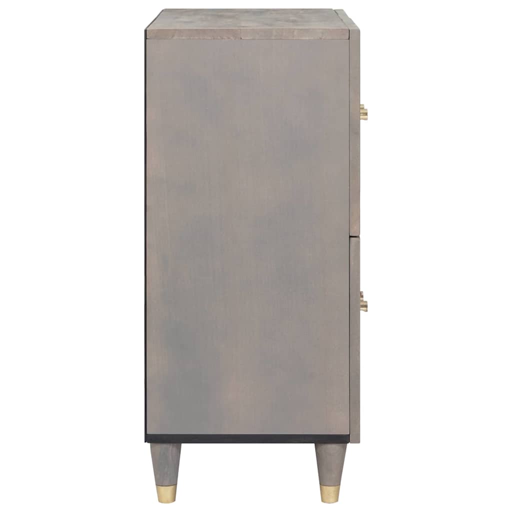 Dressoir Grijs en Goud 60 x 33 x 75 cm Massief Mango Hout is nu te koop bij PeponiXL, paradijselijk wonen!