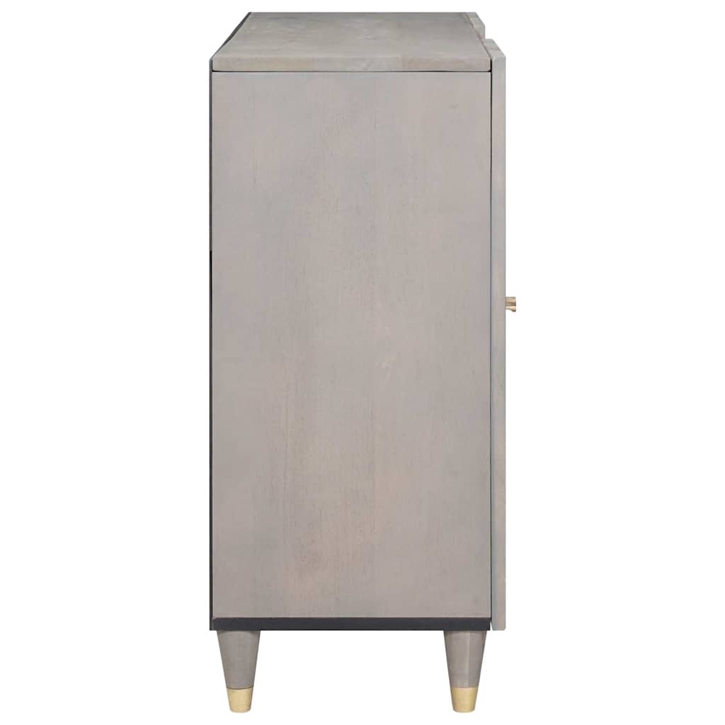 Dressoir Grijs en Goud 90 x 33 x 75 cm Massief Mango Hout is nu te koop bij PeponiXL, paradijselijk wonen!
