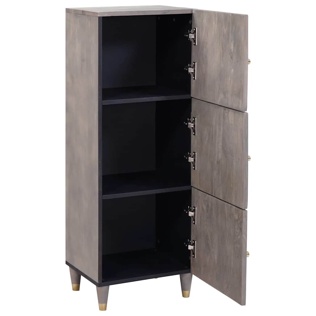 Hoge kast Grijs en Goud 40 x 33 x 110 cm Massief Mango Hout is nu te koop bij PeponiXL, paradijselijk wonen!