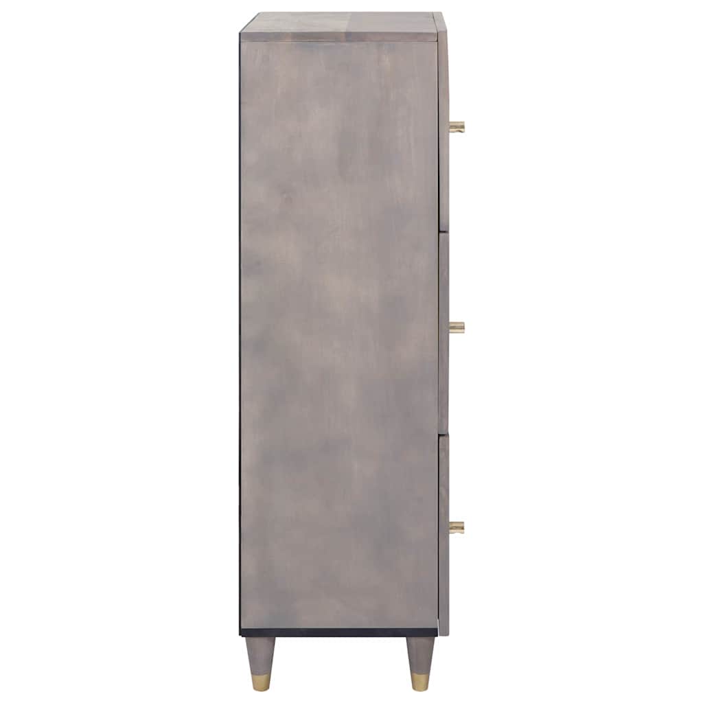 Hoge kast Grijs en Goud 40 x 33 x 110 cm Massief Mango Hout is nu te koop bij PeponiXL, paradijselijk wonen!