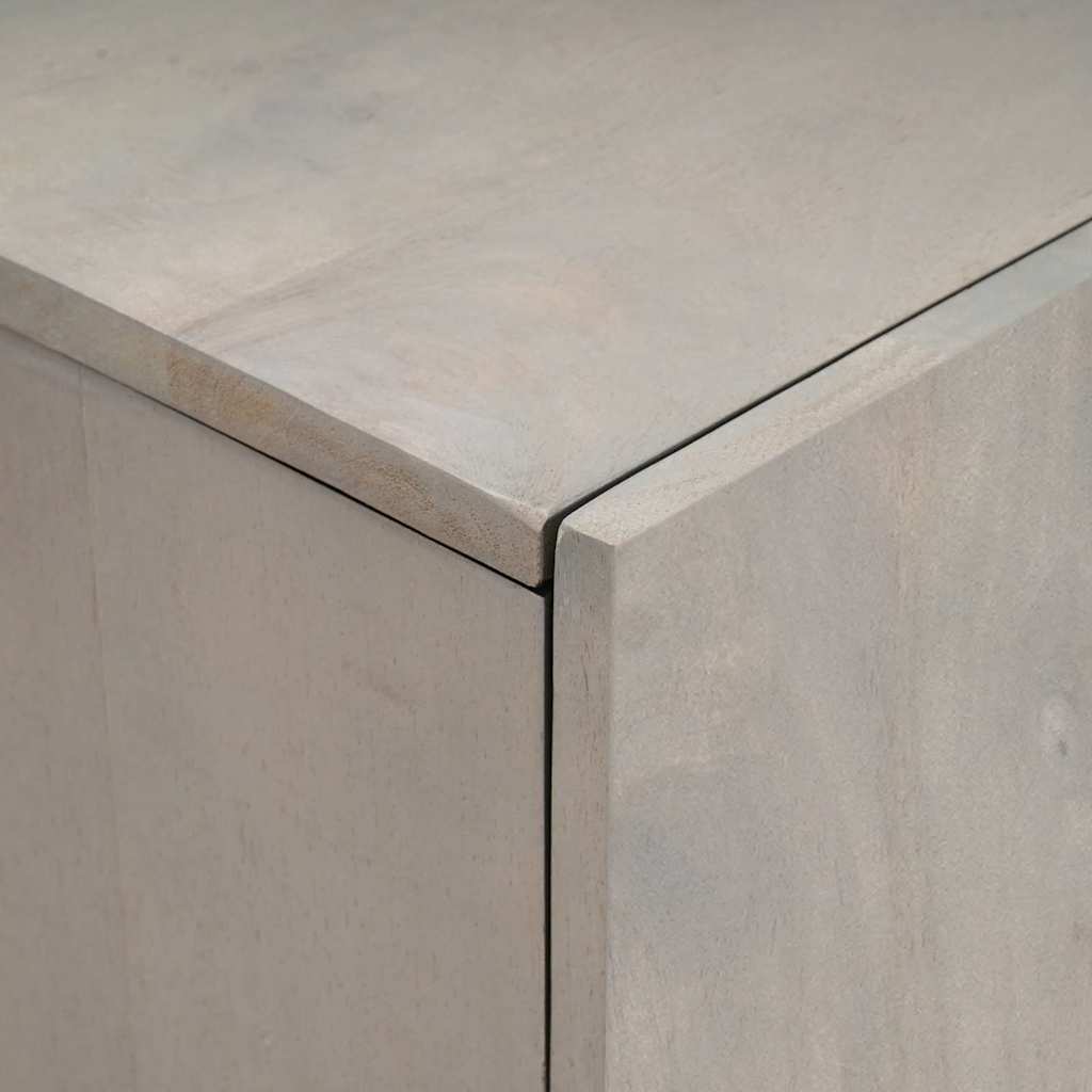 Hoge kast Grijs en Goud 60 x 33 x 100 cm Massief Mango Hout is nu te koop bij PeponiXL, paradijselijk wonen!