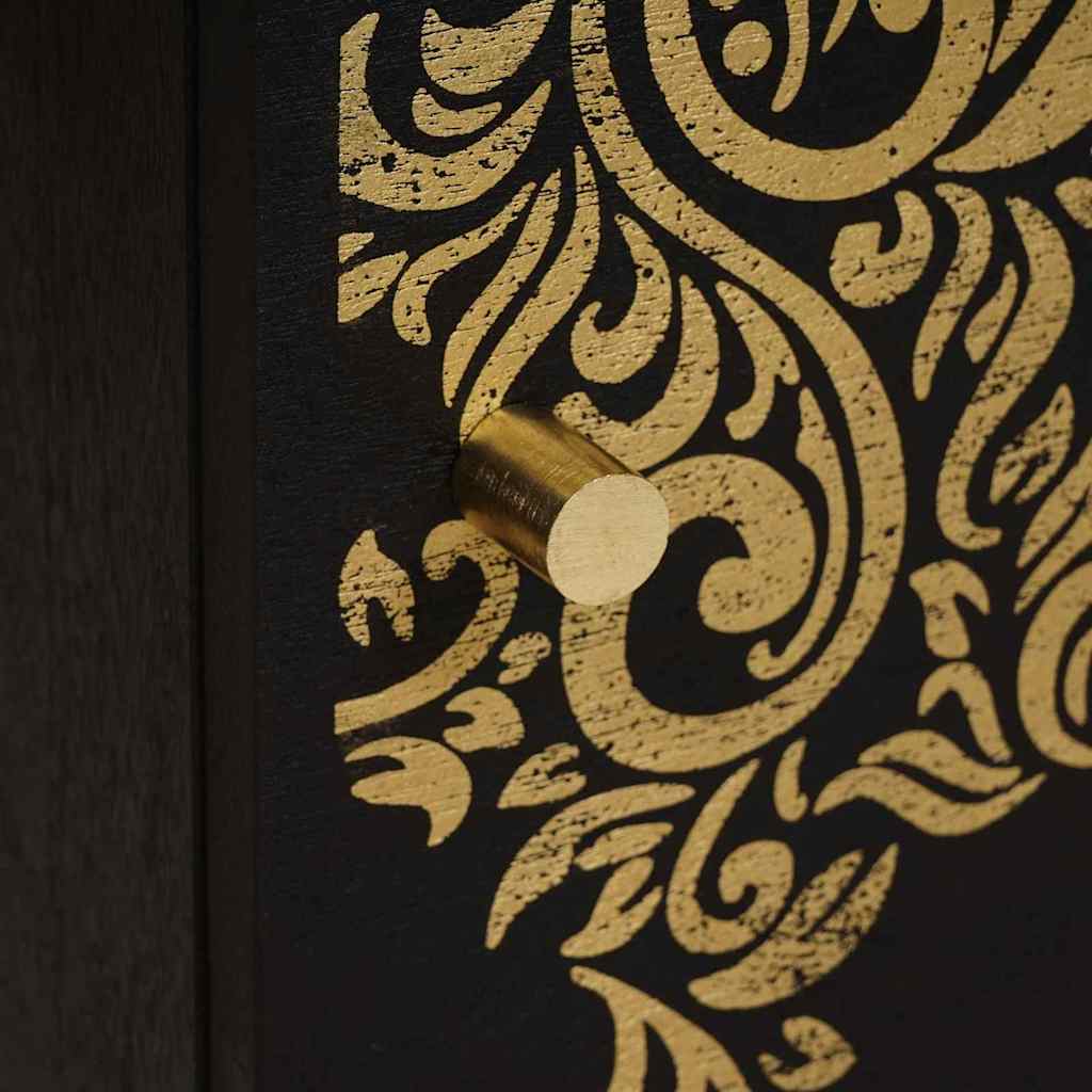 Nachtkastje met Deur 2 pcs Zwart 40 x 33 x 46 cm is nu te koop bij PeponiXL, paradijselijk wonen!