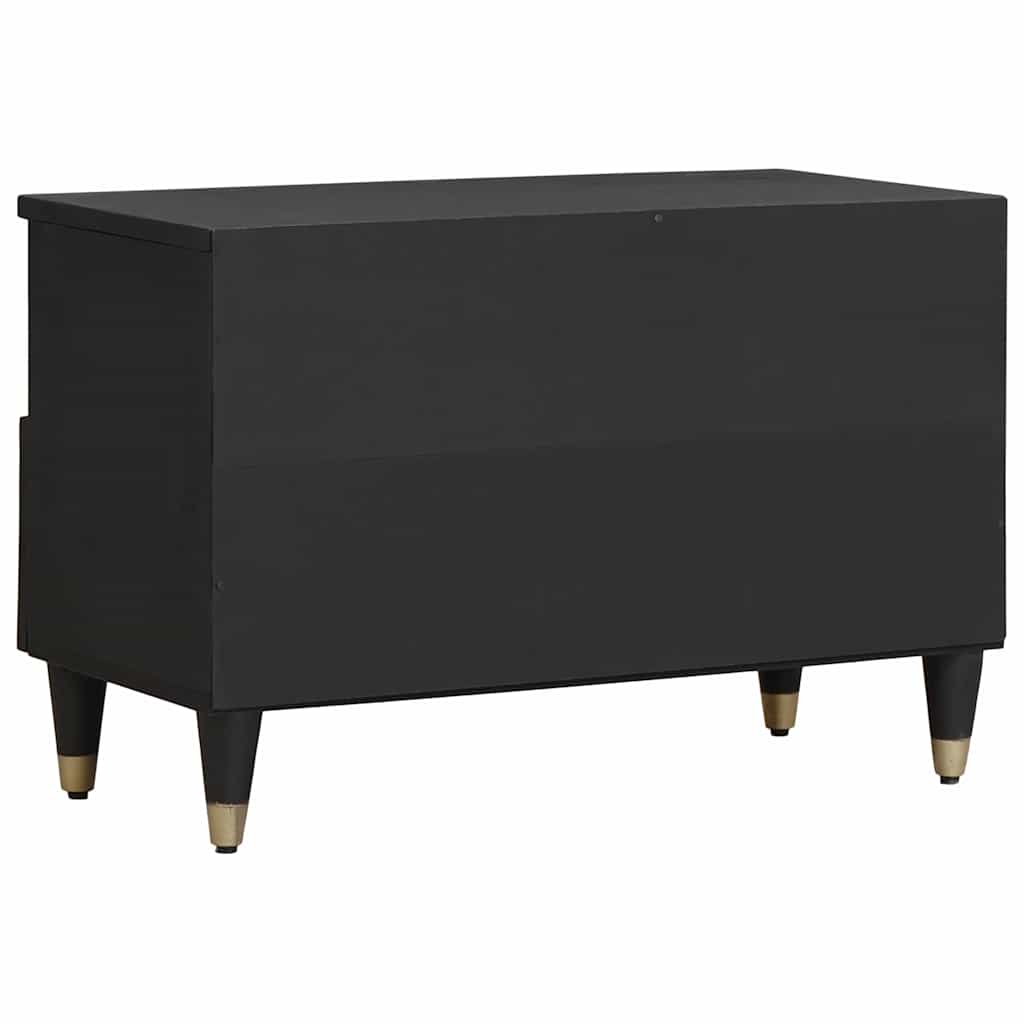 TV-kast met lade Zwart 70 x 33 x 46 cm Massief Mango Hout is nu te koop bij PeponiXL, paradijselijk wonen!