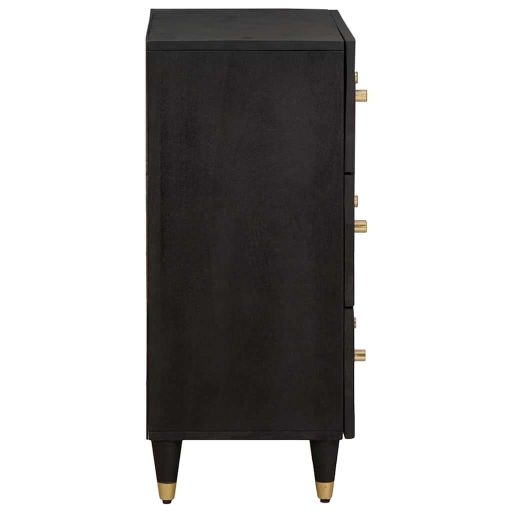 Dressoir Zwart 60 x 33 x 75 cm Massief Mango Hout is nu te koop bij PeponiXL, paradijselijk wonen!