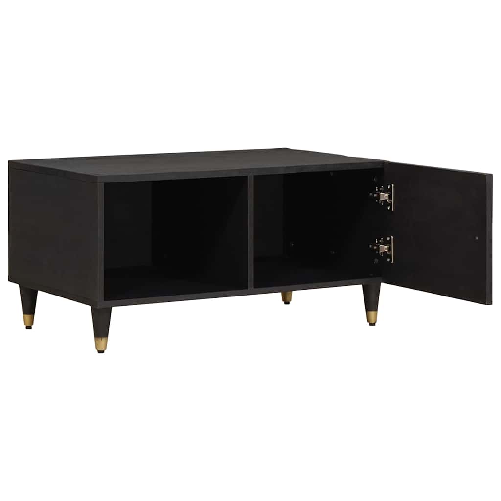 Salontafel Zwart 80 x 50 x 40 cm Massief Mango Hout is nu te koop bij PeponiXL, paradijselijk wonen!