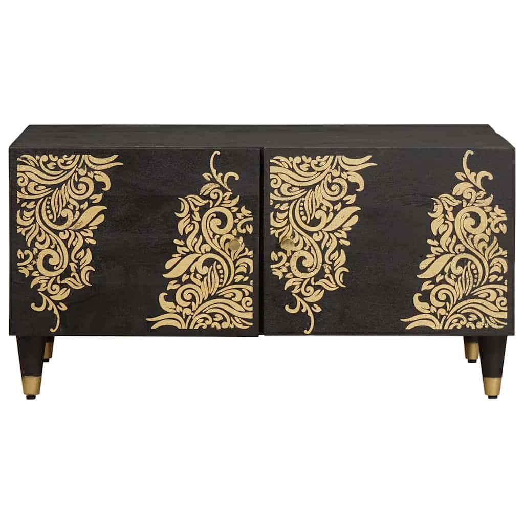 Salontafel Zwart 80 x 50 x 40 cm Massief Mango Hout is nu te koop bij PeponiXL, paradijselijk wonen!