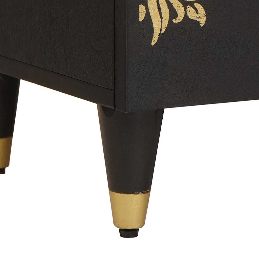 Nachtkastje met lade Zwart 40 x 33 x 46 cm Massief Mango Hout is nu te koop bij PeponiXL, paradijselijk wonen!