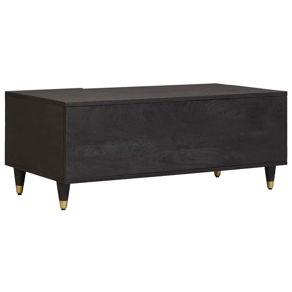 Salontafel Zwart 100 x 54 x 40 cm Massief Mango Hout is nu te koop bij PeponiXL, paradijselijk wonen!