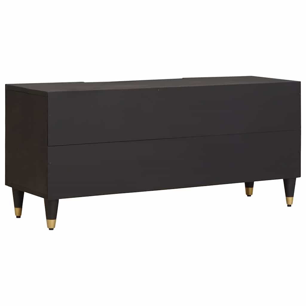 TV-kast met lade Zwart 105 x 33 x 46 cm Massief Mango Hout is nu te koop bij PeponiXL, paradijselijk wonen!