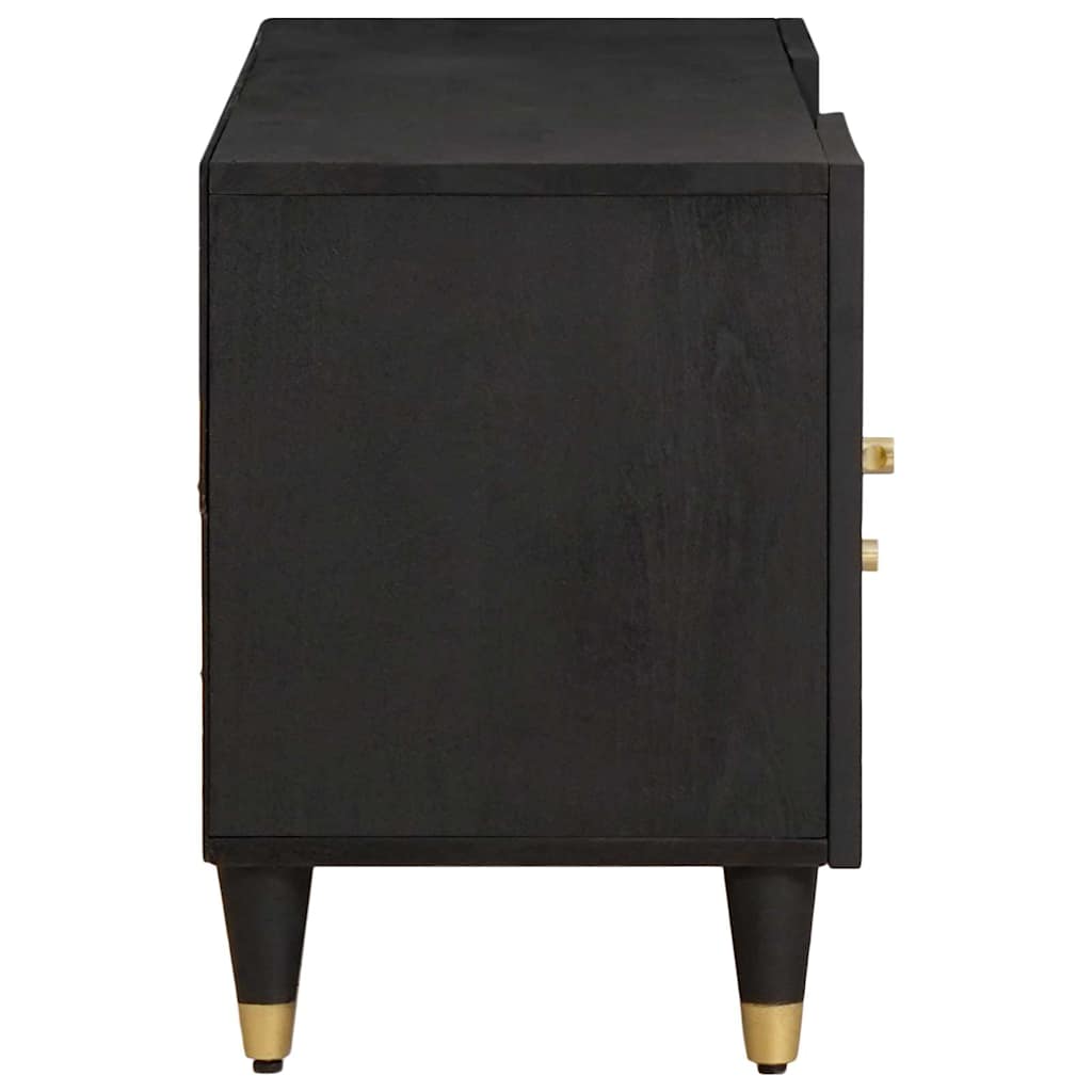 TV-kast met lade Zwart 105 x 33 x 46 cm Massief Mango Hout is nu te koop bij PeponiXL, paradijselijk wonen!