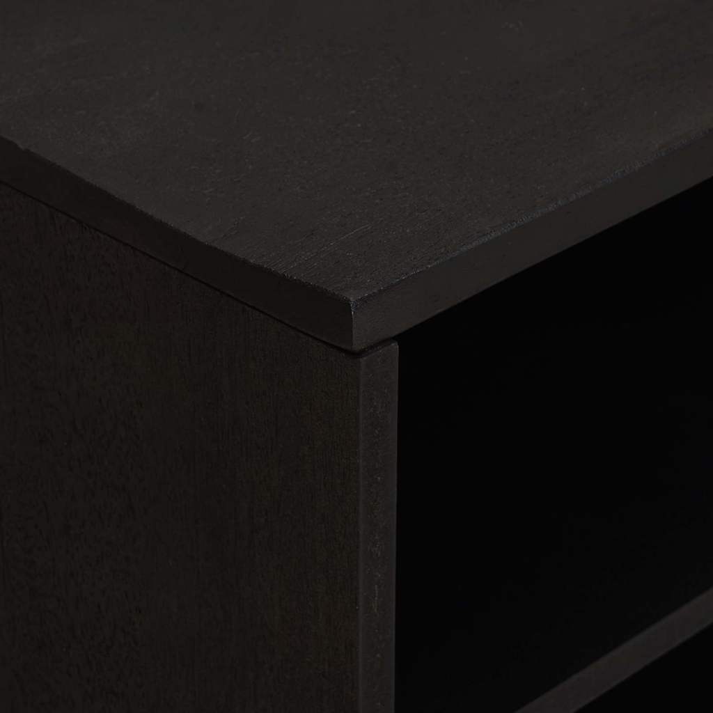 TV-kast met plank Zwart 80 x 33 x 46 cm Massief Mango Hout is nu te koop bij PeponiXL, paradijselijk wonen!