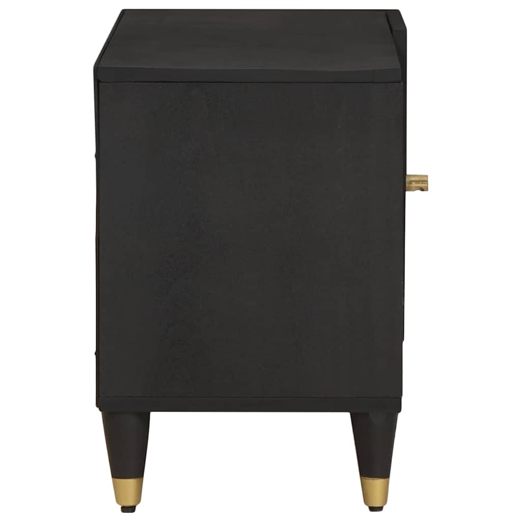 TV-kast met plank Zwart 80 x 33 x 46 cm Massief Mango Hout is nu te koop bij PeponiXL, paradijselijk wonen!