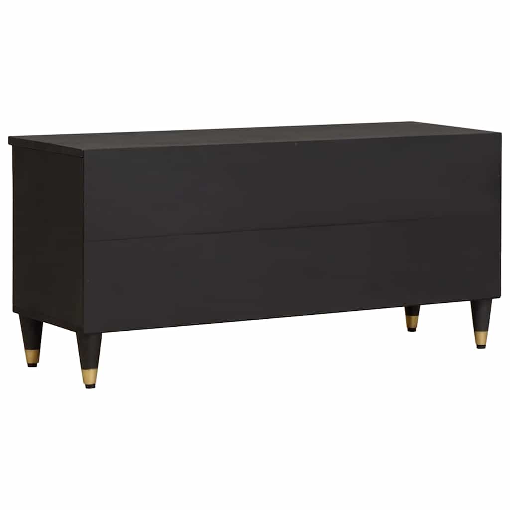 TV-kast met lade Zwart 100 x 33 x 46 cm Massief Mango Hout is nu te koop bij PeponiXL, paradijselijk wonen!
