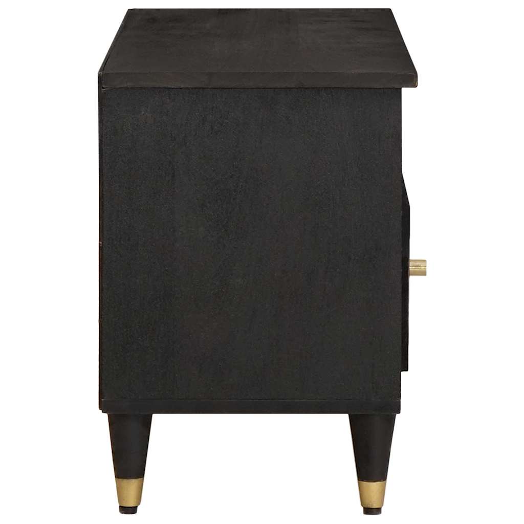 TV-kast met lade Zwart 100 x 33 x 46 cm Massief Mango Hout is nu te koop bij PeponiXL, paradijselijk wonen!