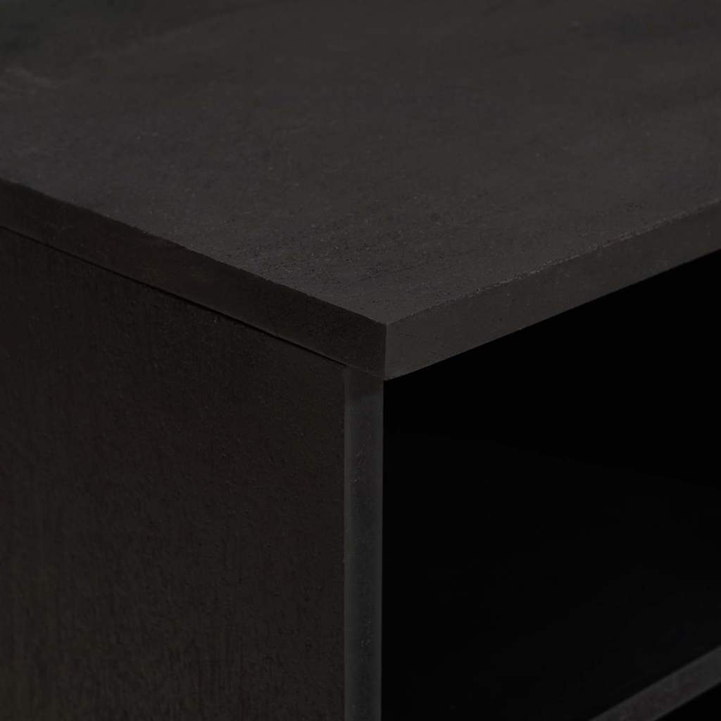TV-kast met lade Zwart 80 x 33 x 46 cm Massief Mango Hout is nu te koop bij PeponiXL, paradijselijk wonen!