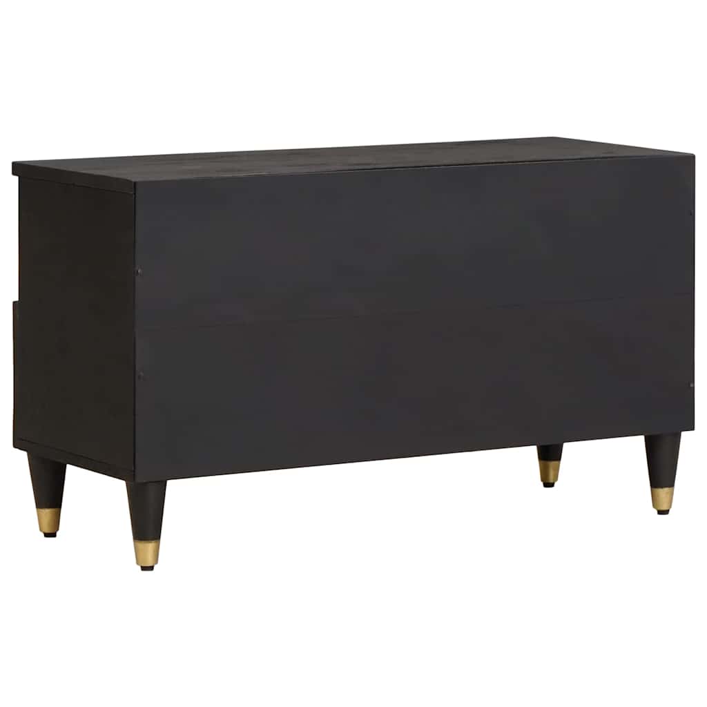 TV-kast met lade Zwart 80 x 33 x 46 cm Massief Mango Hout is nu te koop bij PeponiXL, paradijselijk wonen!