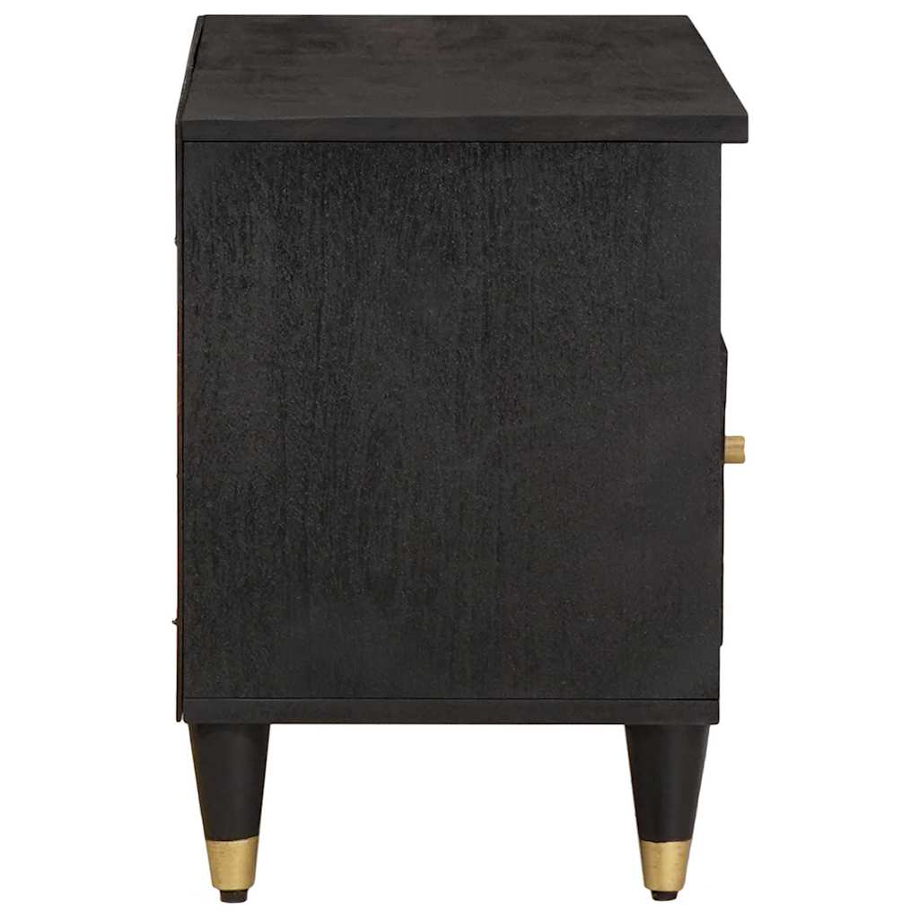 TV-kast met lade Zwart 80 x 33 x 46 cm Massief Mango Hout is nu te koop bij PeponiXL, paradijselijk wonen!