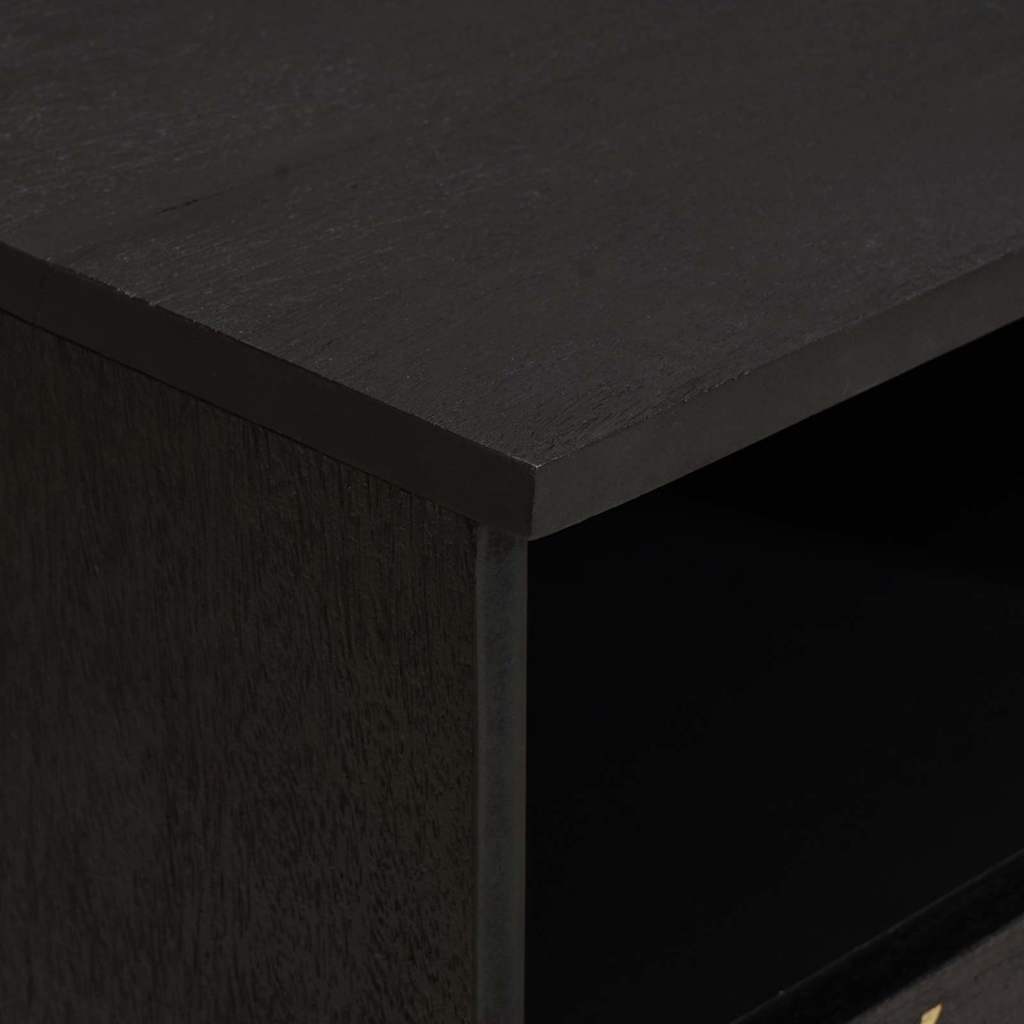 TV-kast met lade Zwart 100 x 33 x 46 cm Massief Mango Hout is nu te koop bij PeponiXL, paradijselijk wonen!