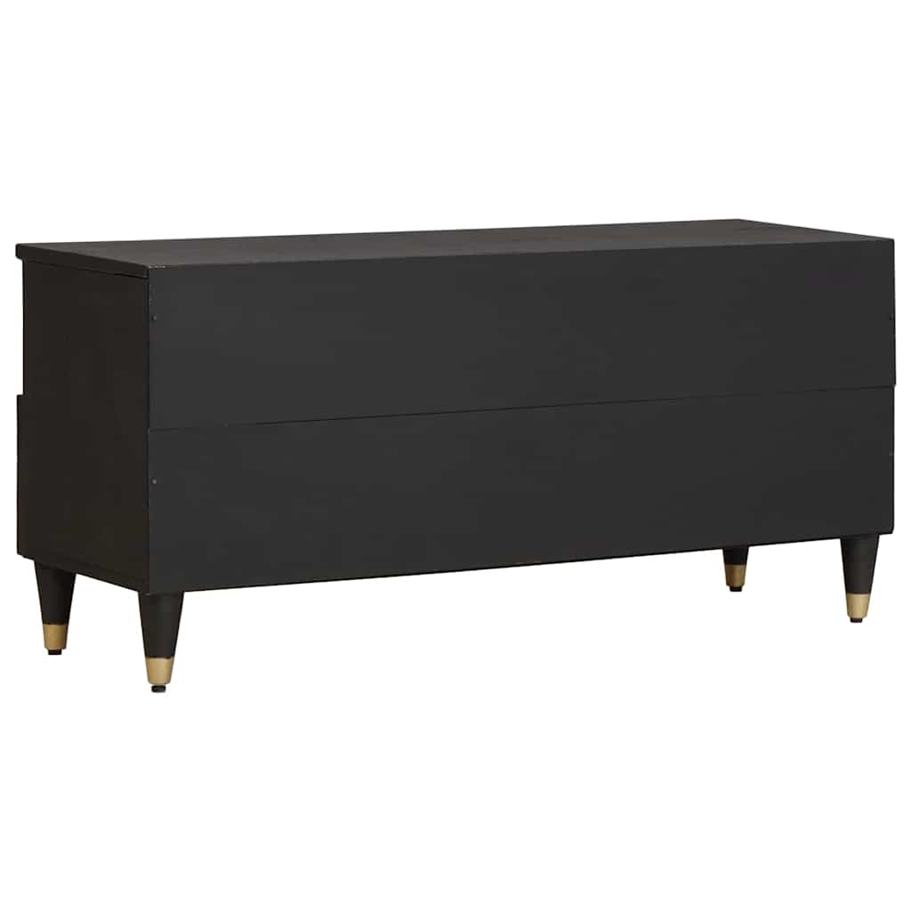TV-kast met lade Zwart 100 x 33 x 46 cm Massief Mango Hout is nu te koop bij PeponiXL, paradijselijk wonen!
