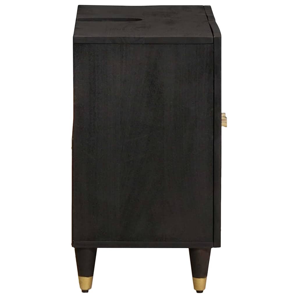 Wastafelkast Zwart 62 x 33 x 58 cm Massief Mango Hout is nu te koop bij PeponiXL, paradijselijk wonen!