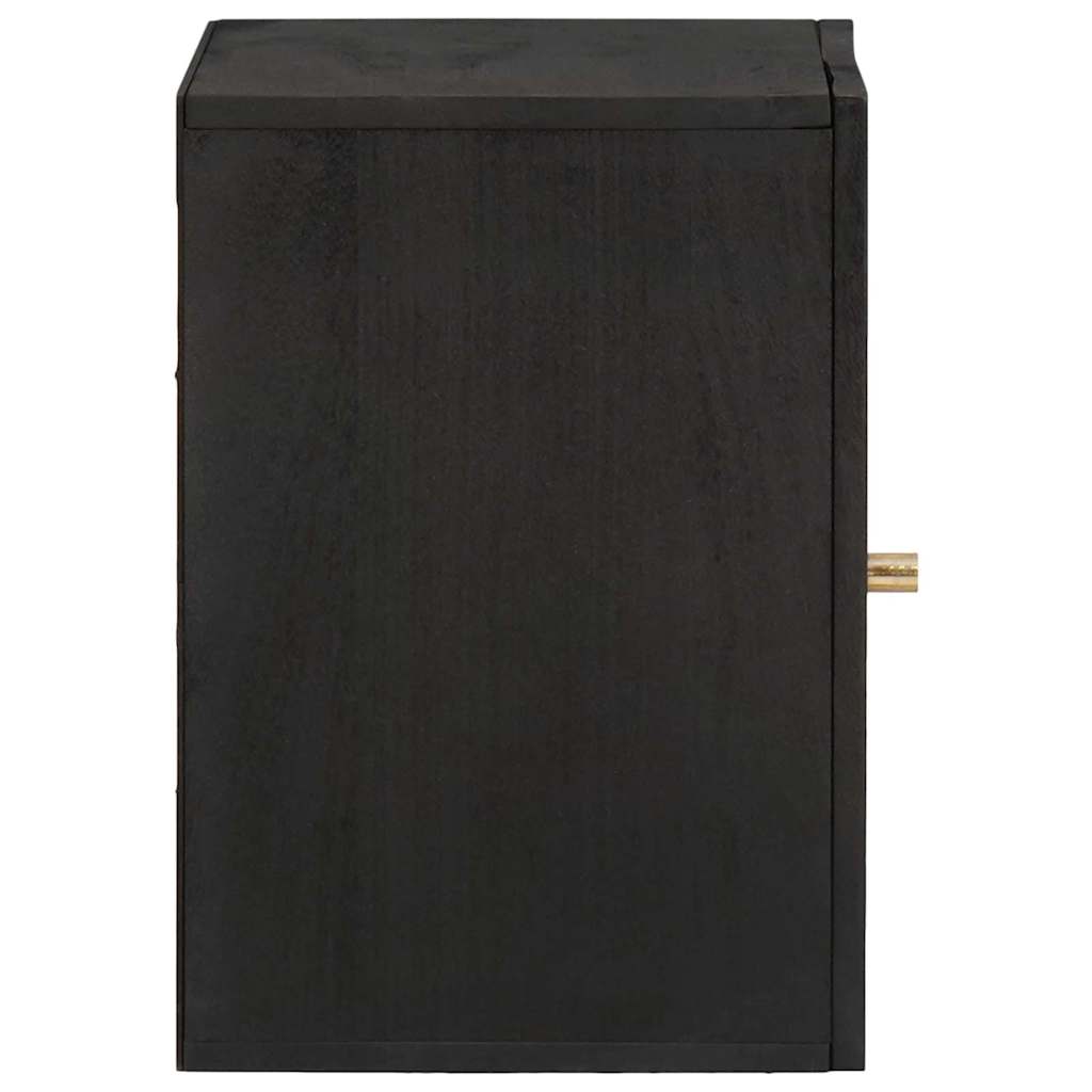 Wandkast met opslag Zwart 38 x 33 x 48 cm Massief Mango Hout is nu te koop bij PeponiXL, paradijselijk wonen!