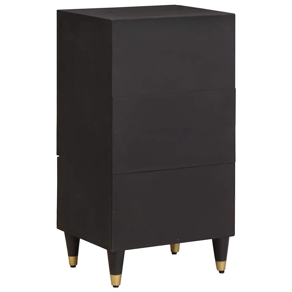 Dressoir met lade Zwart 40 x 33 x 75 cm Massief Mango Hout is nu te koop bij PeponiXL, paradijselijk wonen!