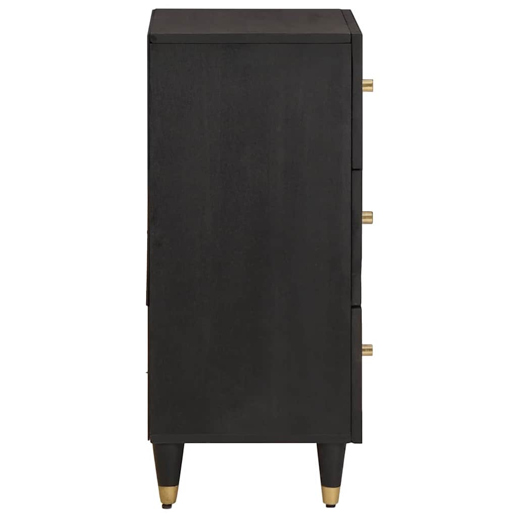 Dressoir met lade Zwart 40 x 33 x 75 cm Massief Mango Hout is nu te koop bij PeponiXL, paradijselijk wonen!