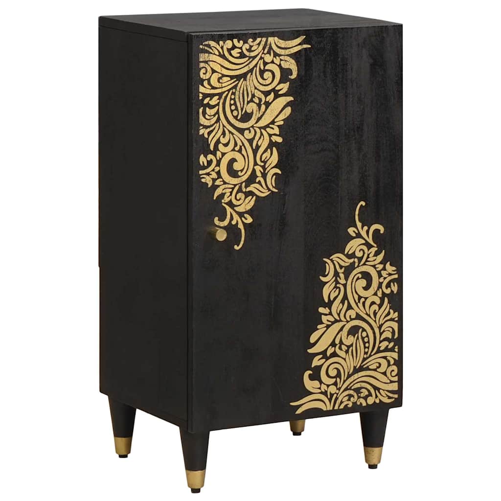 Dressoir met plank Zwart 40 x 33 x 75 cm Massief Mango Hout is nu te koop bij PeponiXL, paradijselijk wonen!