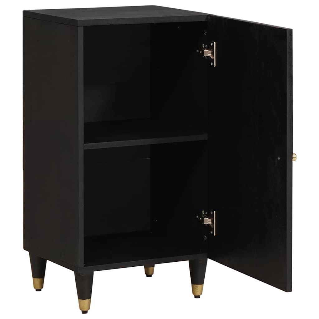 Dressoir met plank Zwart 40 x 33 x 75 cm Massief Mango Hout is nu te koop bij PeponiXL, paradijselijk wonen!