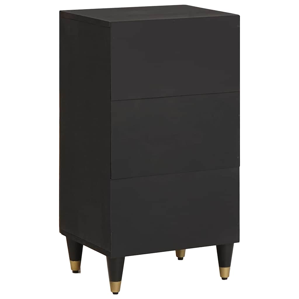 Dressoir met plank Zwart 40 x 33 x 75 cm Massief Mango Hout is nu te koop bij PeponiXL, paradijselijk wonen!