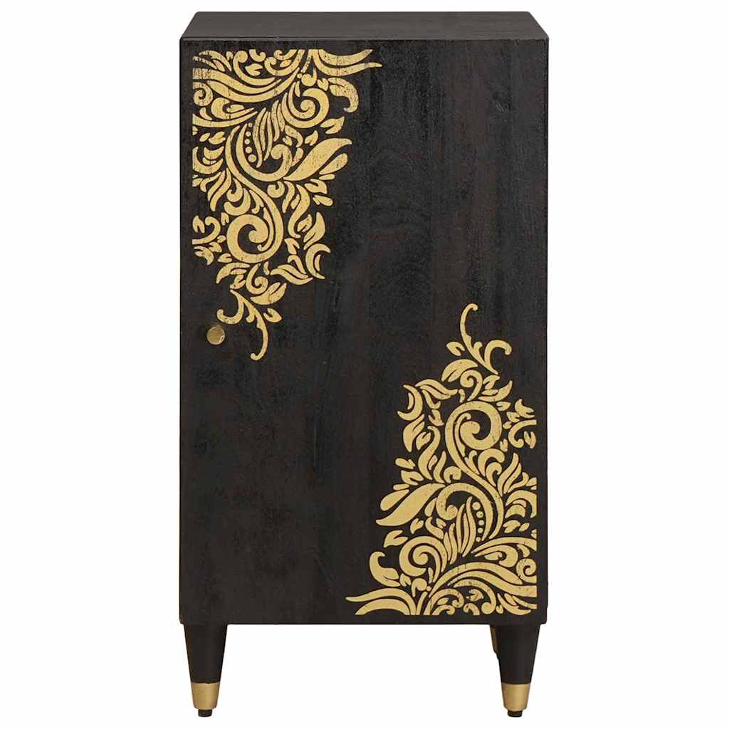 Dressoir met plank Zwart 40 x 33 x 75 cm Massief Mango Hout is nu te koop bij PeponiXL, paradijselijk wonen!