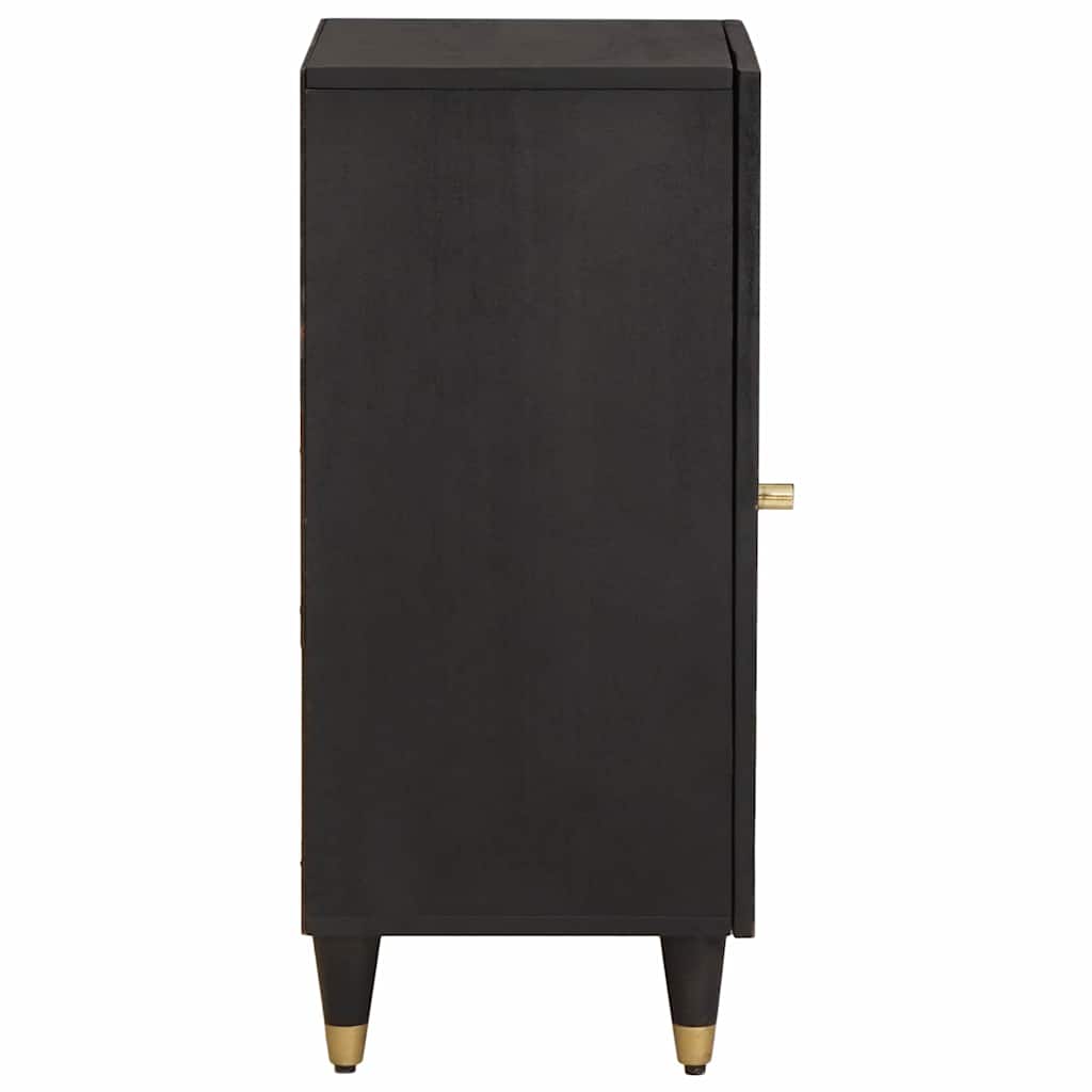 Dressoir met plank Zwart 40 x 33 x 75 cm Massief Mango Hout is nu te koop bij PeponiXL, paradijselijk wonen!