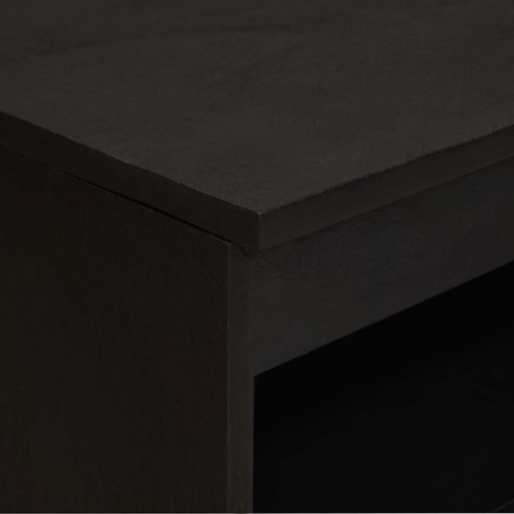 Dressoir met plank Zwart 60 x 33 x 75 cm Massief Mango Hout is nu te koop bij PeponiXL, paradijselijk wonen!