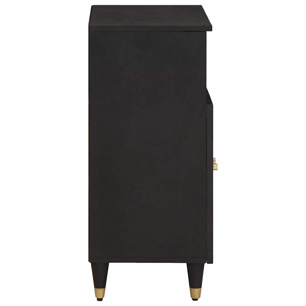 Dressoir met plank Zwart 60 x 33 x 75 cm Massief Mango Hout is nu te koop bij PeponiXL, paradijselijk wonen!