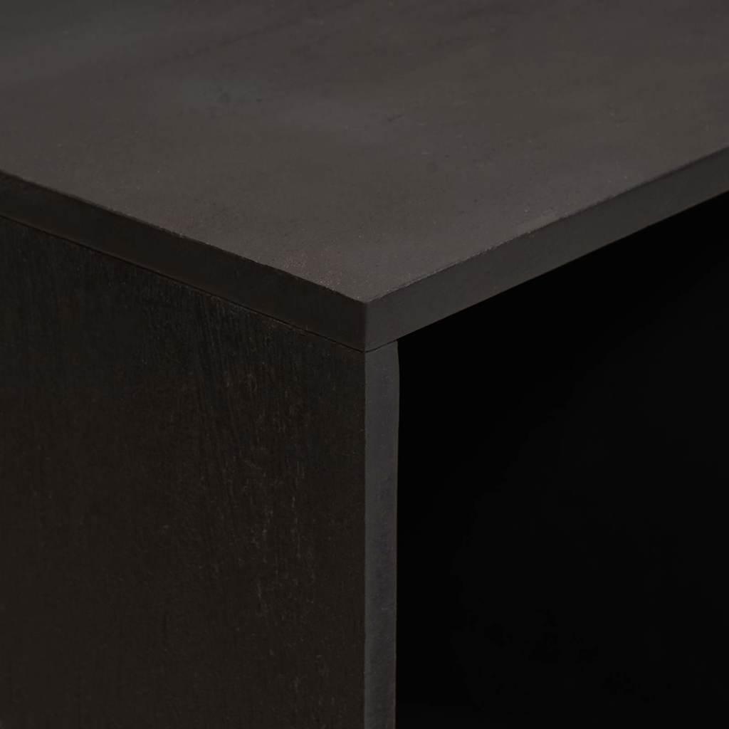 Dressoir met plank Zwart 80 x 33 x 75 cm Massief Mango Hout is nu te koop bij PeponiXL, paradijselijk wonen!