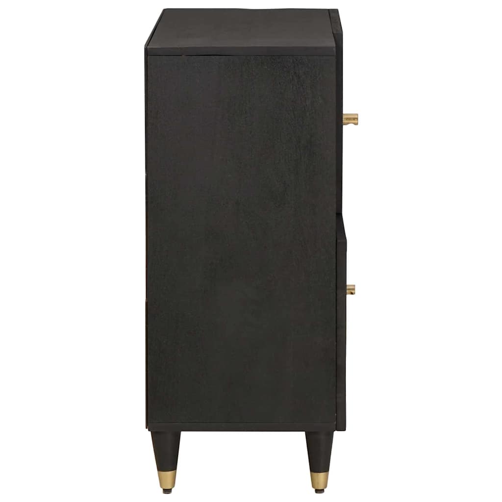 Dressoir met plank Zwart 80 x 33 x 75 cm Massief Mango Hout is nu te koop bij PeponiXL, paradijselijk wonen!